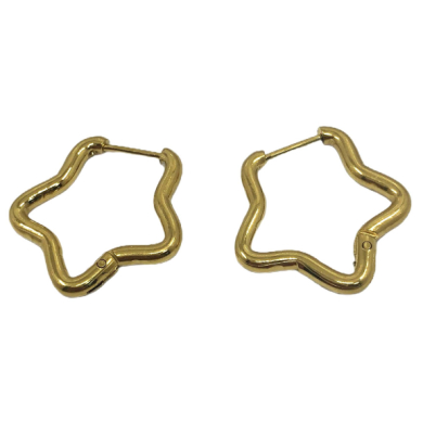 ARETES ZO16050E/23.5*23MM PLATEADO  ACERO INOXIDABLE F23