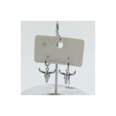 ARETES ZO10490E250 PLATEADO ACERO INOXIDABLE F43