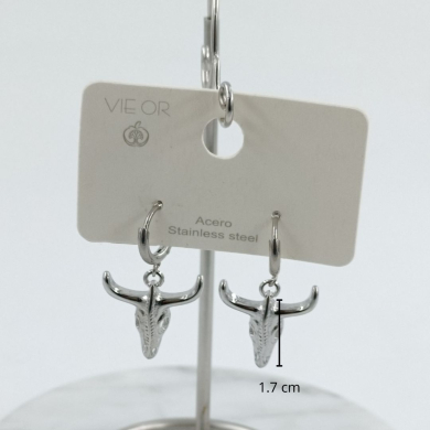 ARETES ZO10490E250 PLATEADO ACERO INOXIDABLE F43