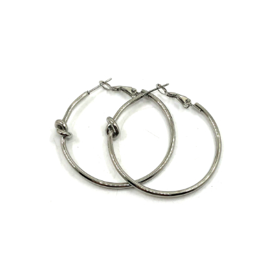 ARETES ZO16066E/40MM PLATEADO  ACERO INOXIDABLE F39