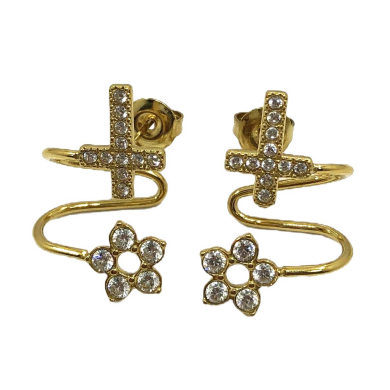 ARETES ZO15904E PLATEADO  ACERO INOXIDABLE F34