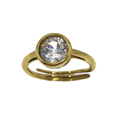 ANILLOS ZO15445R DORADO  ACERO INOXIDABLE A21 A21