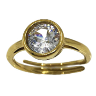 ANILLOS ZO15445R PLATEADO  ACERO INOXIDABLE A21 A21