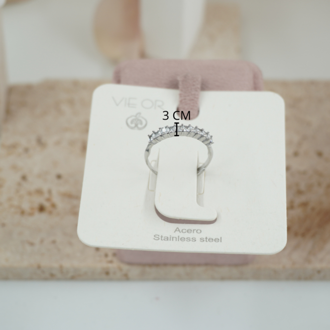 ANILLO ZO11728R PLATEADO Acero Inoxidable A31