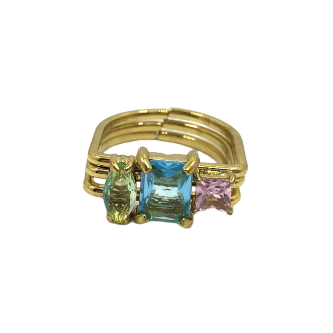 ANILLOS ZO15467R DORADO ROSA ACERO INOXIDABLE A29