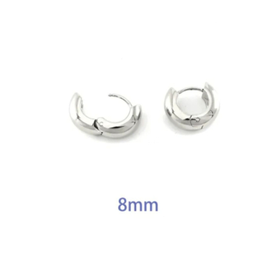 ARETES ZO11249E/8MM/200 PLATEADO ACERO INOXIDABLE F22
