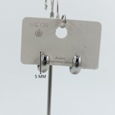 ARETES ZO11249E/8MM/200 PLATEADO ACERO INOXIDABLE F22