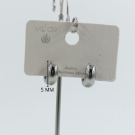 ARETES ZO11249E/8MM/200 PLATEADO ACERO INOXIDABLE F22
