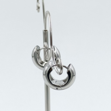 ARETES ZO11249E/8MM/200 PLATEADO ACERO INOXIDABLE F22
