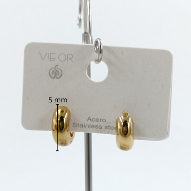 ARETES ZO11249E/8MM/200 PLATEADO ACERO INOXIDABLE F22
