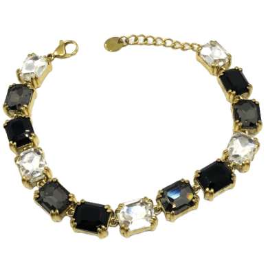 PULSERA ZO15420B DORADO BLANCO ACERO INOXIDABLE 2B59