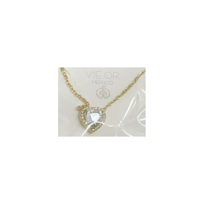 COLLAR ZO16123N DORADO BLANCO ACERO INOXIDABLE 2D21