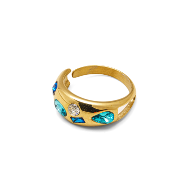 ANILLO ZO13992R AZUL DORADO A42