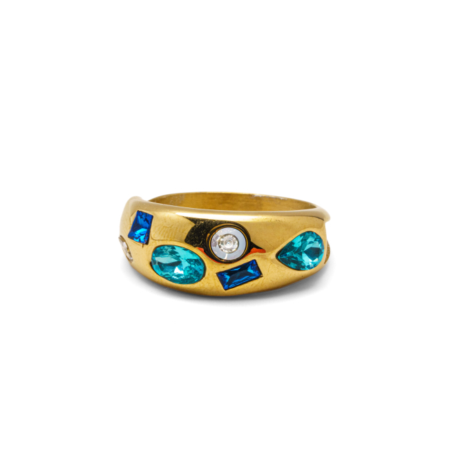 ANILLO ZO13992R AZUL DORADO A42