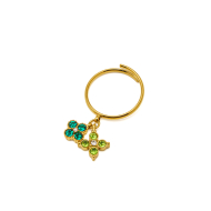 ANILLO ZO15101R DORADO VERDE ACERO INOXIDABLE A110