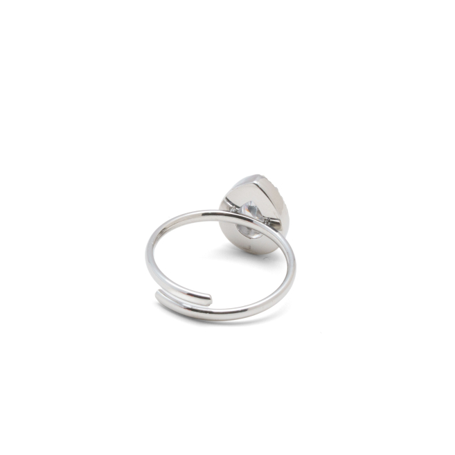 ANILLO ZO10807R BLANCO PLATEADO Acero Inoxidable A310