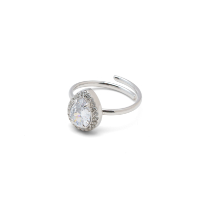 ANILLO ZO10807R BLANCO PLATEADO Acero Inoxidable A310