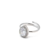 ANILLO ZO10807R BLANCO PLATEADO Acero Inoxidable A310