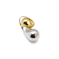 ANILLO ZO9433R/20*26MM/300 DORADO PLATEADO Acero Inoxidable 2A34