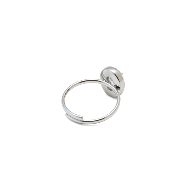 ANILLO ZO10810R BLANCO PLATEADO Acero Inoxidable A310