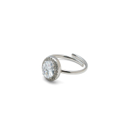 ANILLO ZO10810R BLANCO PLATEADO Acero Inoxidable A310