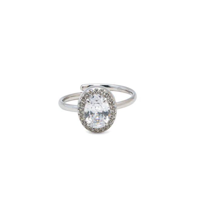 ANILLO ZO10810R BLANCO PLATEADO Acero Inoxidable A310