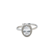 ANILLO ZO10810R BLANCO PLATEADO Acero Inoxidable A310