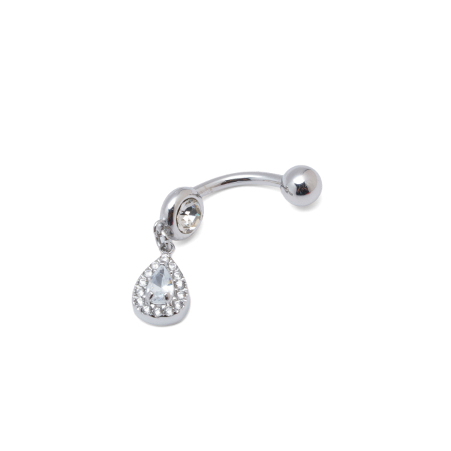 Piercing de ombligo ZO15631P PLATEADO Acero Inoxidable F38