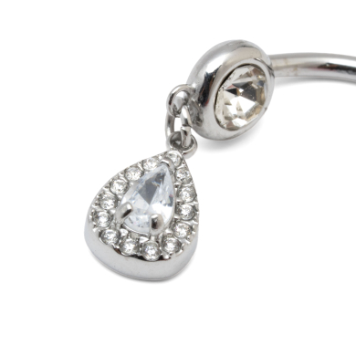 Piercing de ombligo ZO15631P PLATEADO Acero Inoxidable F38