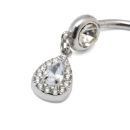 Piercing de ombligo ZO15631P PLATEADO Acero Inoxidable F38