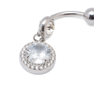 Piercing de ombligo ZO15638P PLATEADO Acero Inoxidable F38