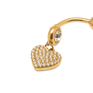 PIERCING ZO15637P/OMBLIGO DORADO Acero Inoxidable F38