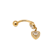 Piercing de ombligo ZO15629P DORADO Acero Inoxidable F38