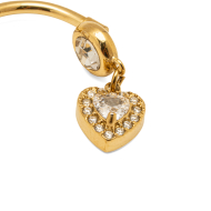 Piercing de ombligo ZO15629P DORADO Acero Inoxidable F38