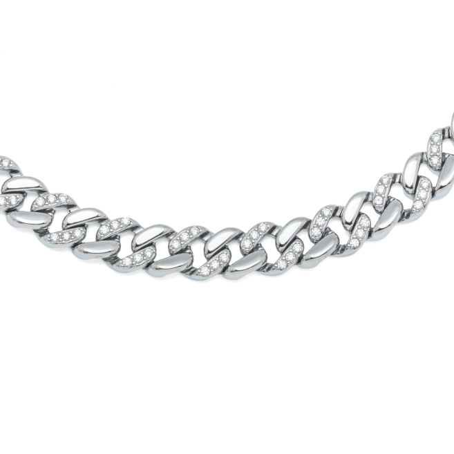 COLLAR ZO15304N PLATEADO  ACERO INOXIDABLE 2D36