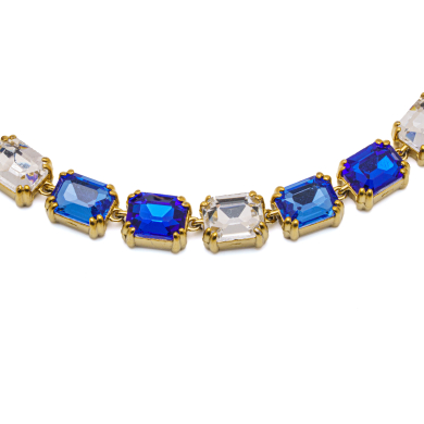 COLLAR ZO15421N DORADO AZUL ACERO INOXIDABLE E47