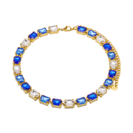 COLLAR ZO15421N DORADO AZUL ACERO INOXIDABLE E47