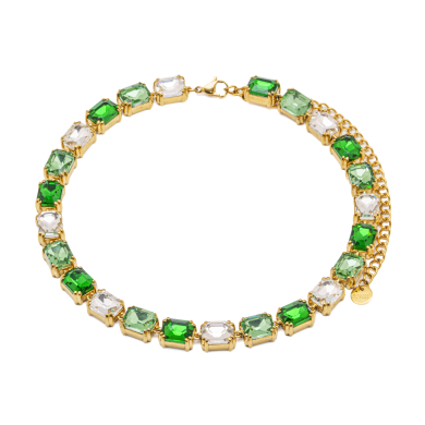 COLLAR ZO15421N DORADO VERDE ACERO INOXIDABLE E47