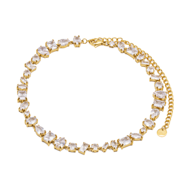 COLLAR ZO15427N DORADO BLANCO ACERO INOXIDABLE E48