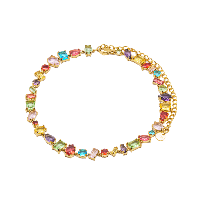 COLLAR ZO15427N DORADO MULTICOLOR ACERO INOXIDABLE E48
