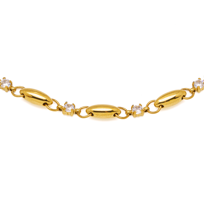COLLAR ZO13464N DORADO  ACERO INOXIDABLE E45
