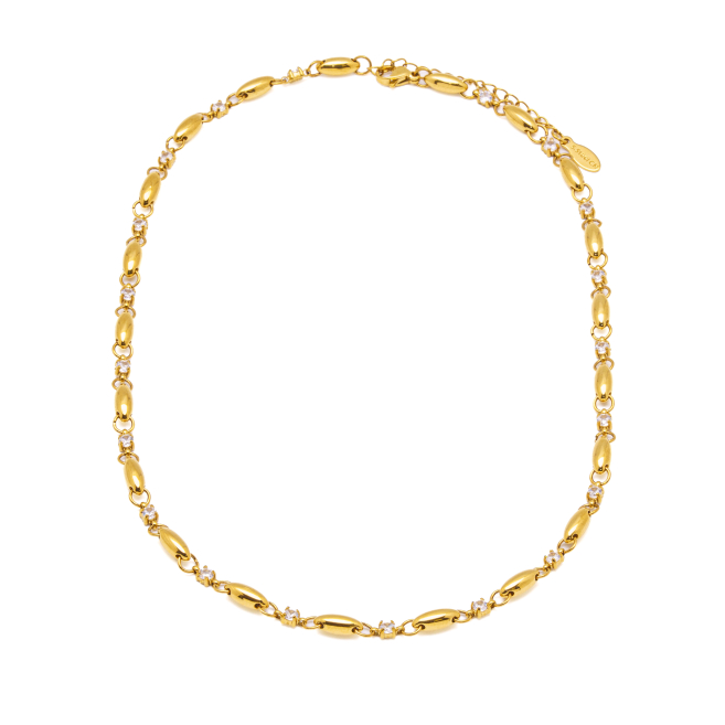 COLLAR ZO13464N DORADO  ACERO INOXIDABLE E45