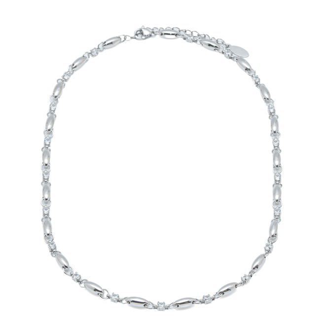 COLLAR ZO13464N PLATEADO  ACERO INOXIDABLE E45