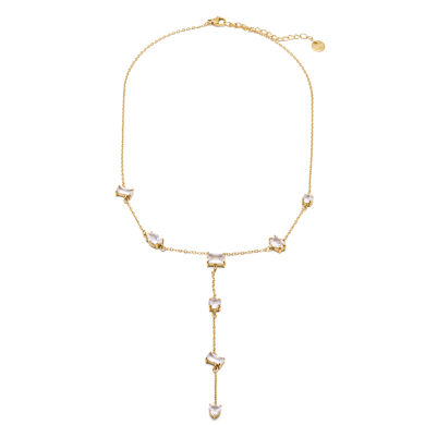 COLLAR ZO15283N DORADO BLANCO ACERO INOXIDABLE E48