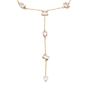COLLAR ZO15283N DORADO BLANCO ACERO INOXIDABLE E48