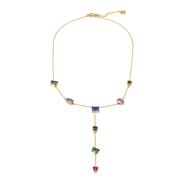 COLLAR ZO15283N DORADO MULTICOLOR ACERO INOXIDABLE E48