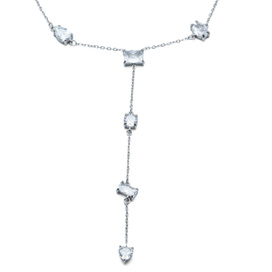 COLLAR ZO15283N PLATEADO BLANCO ACERO INOXIDABLE E48