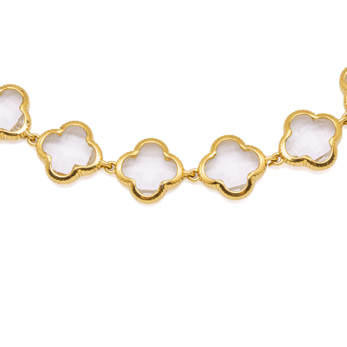 COLLAR ZO13110N DORADO BLANCO ACERO INOXIDABLE E47