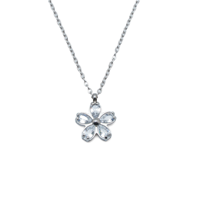 COLLAR ZO15606N PLATEADO  ACERO INOXIDABLE E41