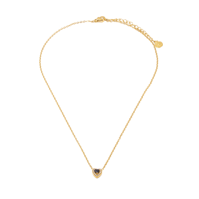 COLLAR ZO16055N DORADO NEGRO ACERO INOXIDABLE 2D21